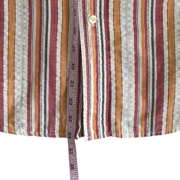 CHAPS - SIZE MEDIUM - MULTI-COLOR STRIPPED - SEERSUCKER FABRIC - GOOD COND - B18 - Picture 6 of 7